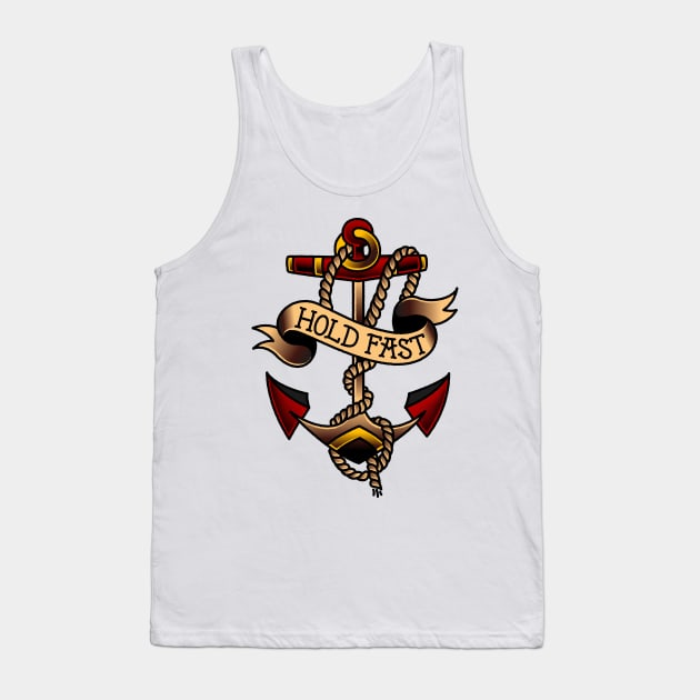 OldSalt Hold Fast Anchor Tank Top by OldSalt